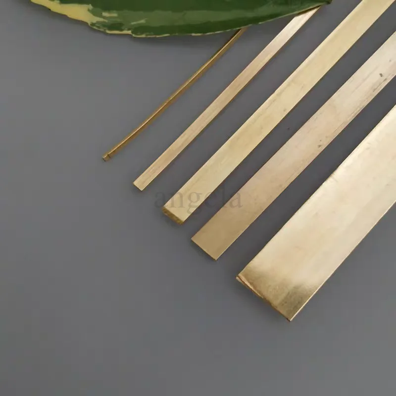Fil plat en laiton massif semi-dur de 0,25 m, épaisseurs 1 mm, 2 mm, 3 mm, 4 mm, 6 mm, 10 mm, pour la fabrication de bijoux et accessoires DIY