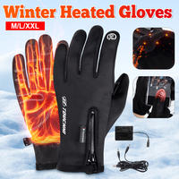 Heated Gloves Eletric Thermal Heat Gloves Winter Warm Skiing Snowboarding Hunting Fishing Waterproof Heated Rechargeable Gloves