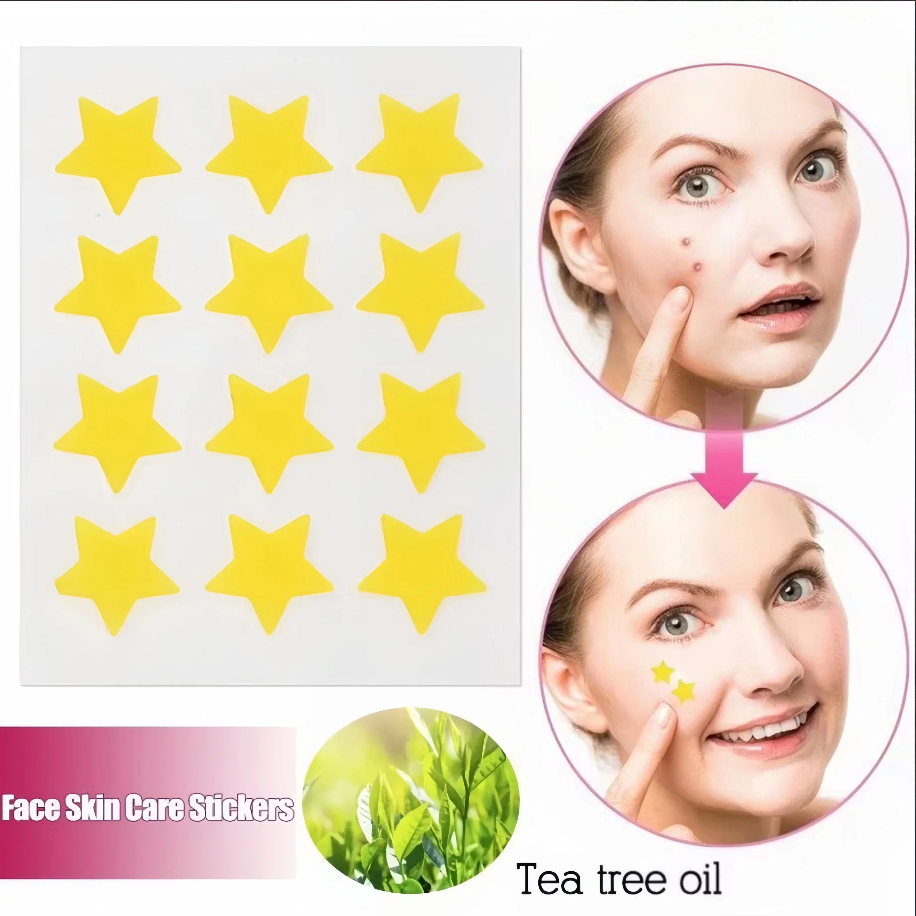 120 قطعة من رقعة البثور، نجمة صفراء لطيفة، ملصقات، مناسبة لجميع المناسبات، ضرورية للمكياج، كونسيلر