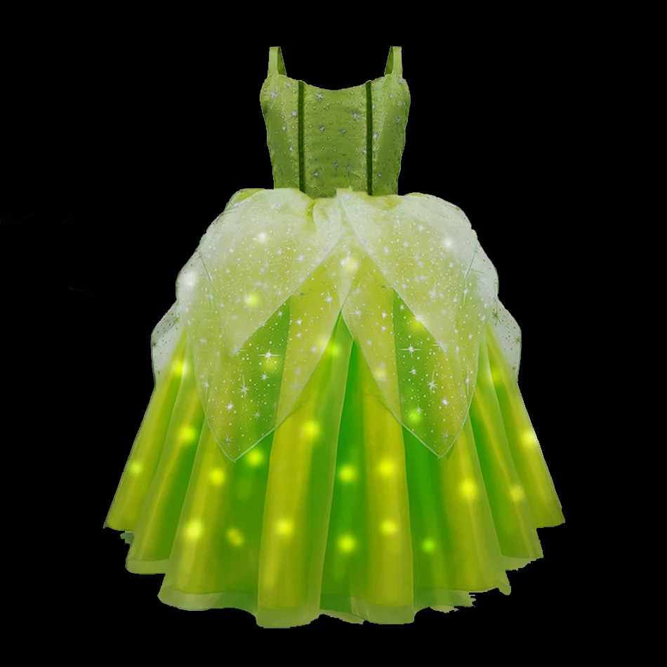 dark green tinkerbell dress Shiny Tulle A-line Spaghetti Straps Prom Dresses MP664 main image 0