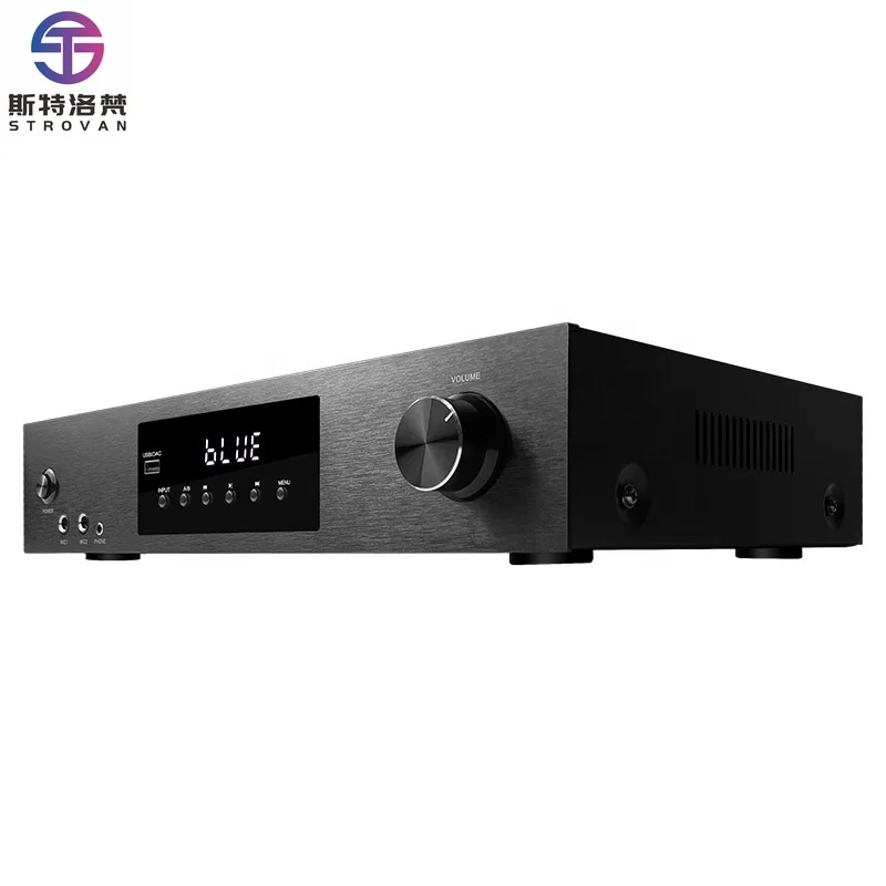 

Professional KTV-300 400W RMS 4-Channel DAC A+B Zone Home Power Amplifier Karaoke Function PA Subwoofer BT 5.0 LED