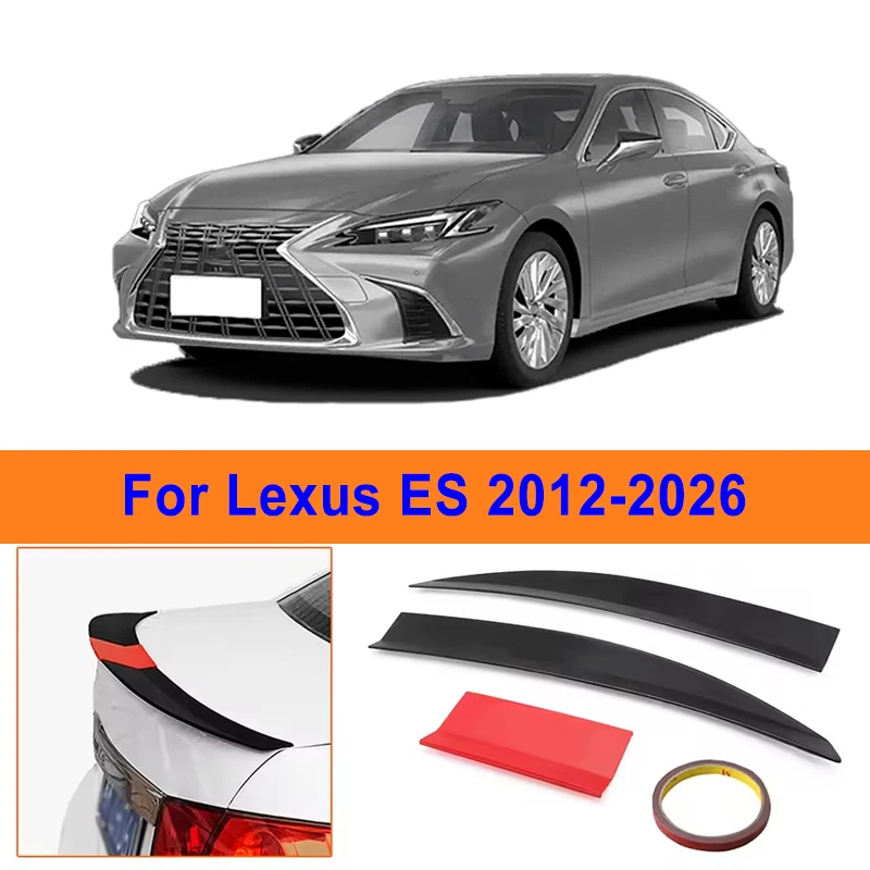 

For Lexus ES 2012-2026 3-Section ABS Rear Trunk Spoiler 115-125cm Adjustable Sports Decor Top Wing Car Exterior Parts