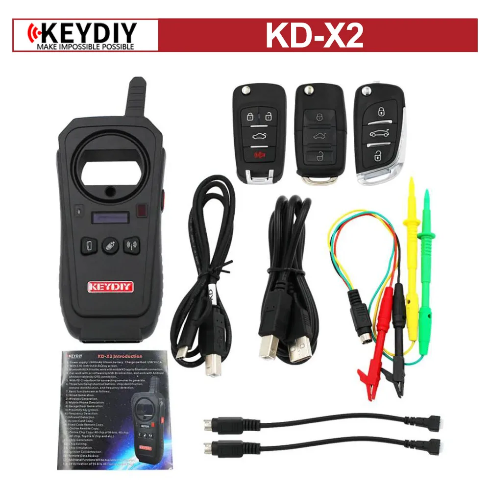 

KEYDIY KD-X2 Remote Maker Unlocker and Generator-Transponder Cloning Device with 96bit 48 Transponder Copy Function