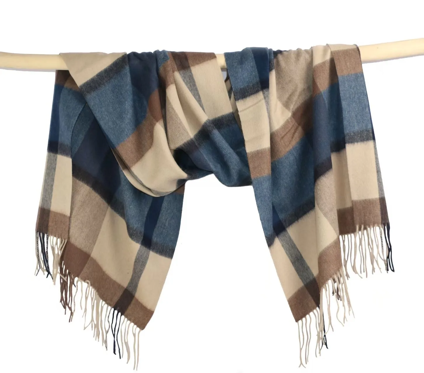 

Luxury Plaid Scarf Winter Warm Cashmere Women Long Pashmina Foulard Female Scarves Lady Tassel Shawl Wraps 2021 Design New