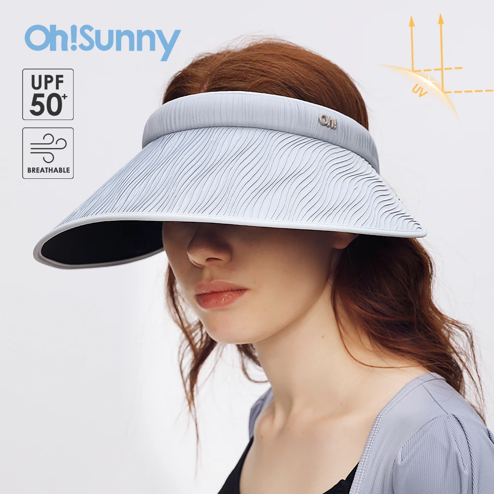 

OhSunny Tennis Caps 2024 New Fashion Women's Sun Visor Summer UV Protection UPF 50+ Portable Hat for Outdoors Cycling Sports