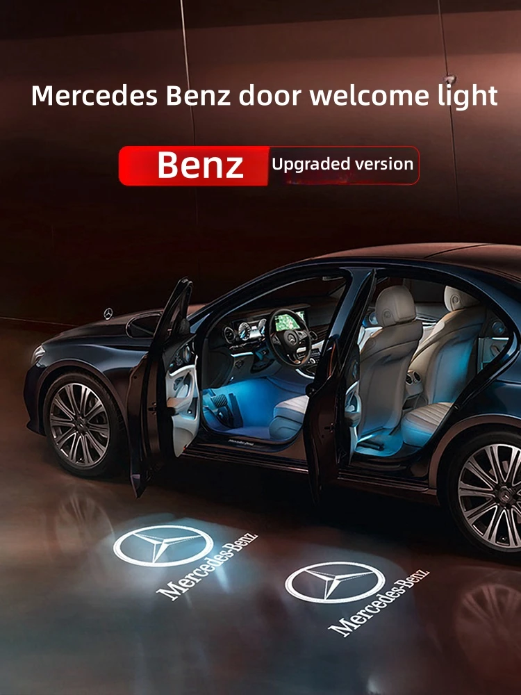 2X Led Car Door Welcome Light Projector Logo For Mercedes Benz B E C Class W205 AMG W176 W177 W212 W213 W246 W247 W166 M X166 GL