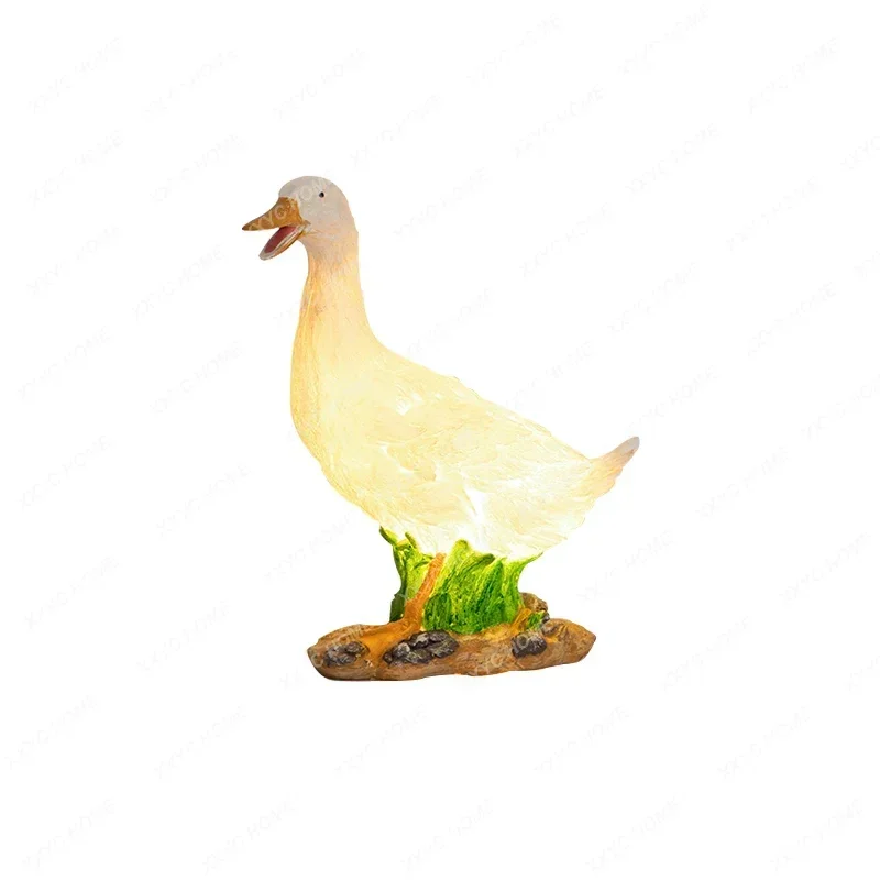 

LED Solar Light-Emitting Duck Villa Courtyard Garden Decoration Lawn Lamp Outdoor Garden Animal White Goose Light