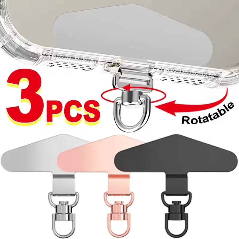 360° Rotation Metal Steel Phone Tether Tab Cell Phone Lanyard Patch Gasket Universal Cellphone Lanyard Safety Connecter Piece