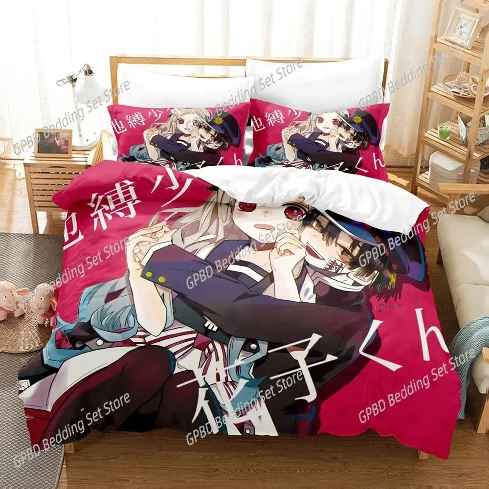 Anime Toilet bound Hanako kun 3D Bedding Set Duvet Cover Pillowcases Single Twin Full Queen King Size Home Decor Quilt Boys Gift