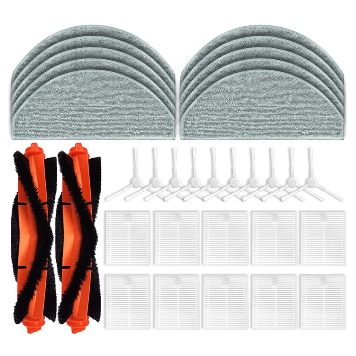 

For Robot Vacuum E10 E12 Replacement Spare Parts Accessories Main Side Brush Filter Mop Cloth