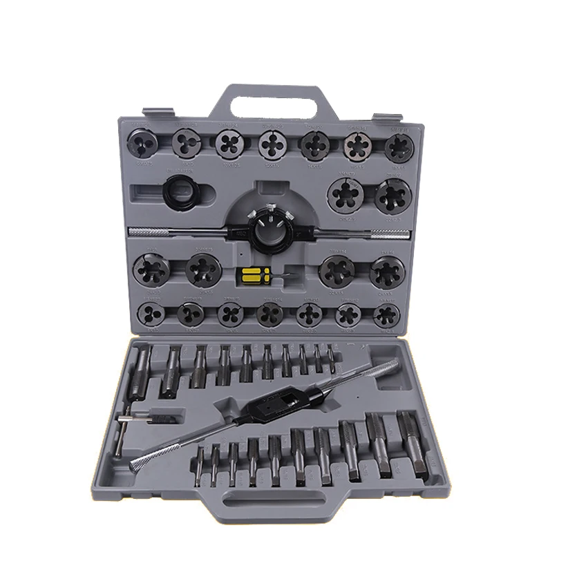 45Pcs Screw Nut Tap and Die Set with Wrenches and Thread Gauge  Hand Tools for Threading Repair