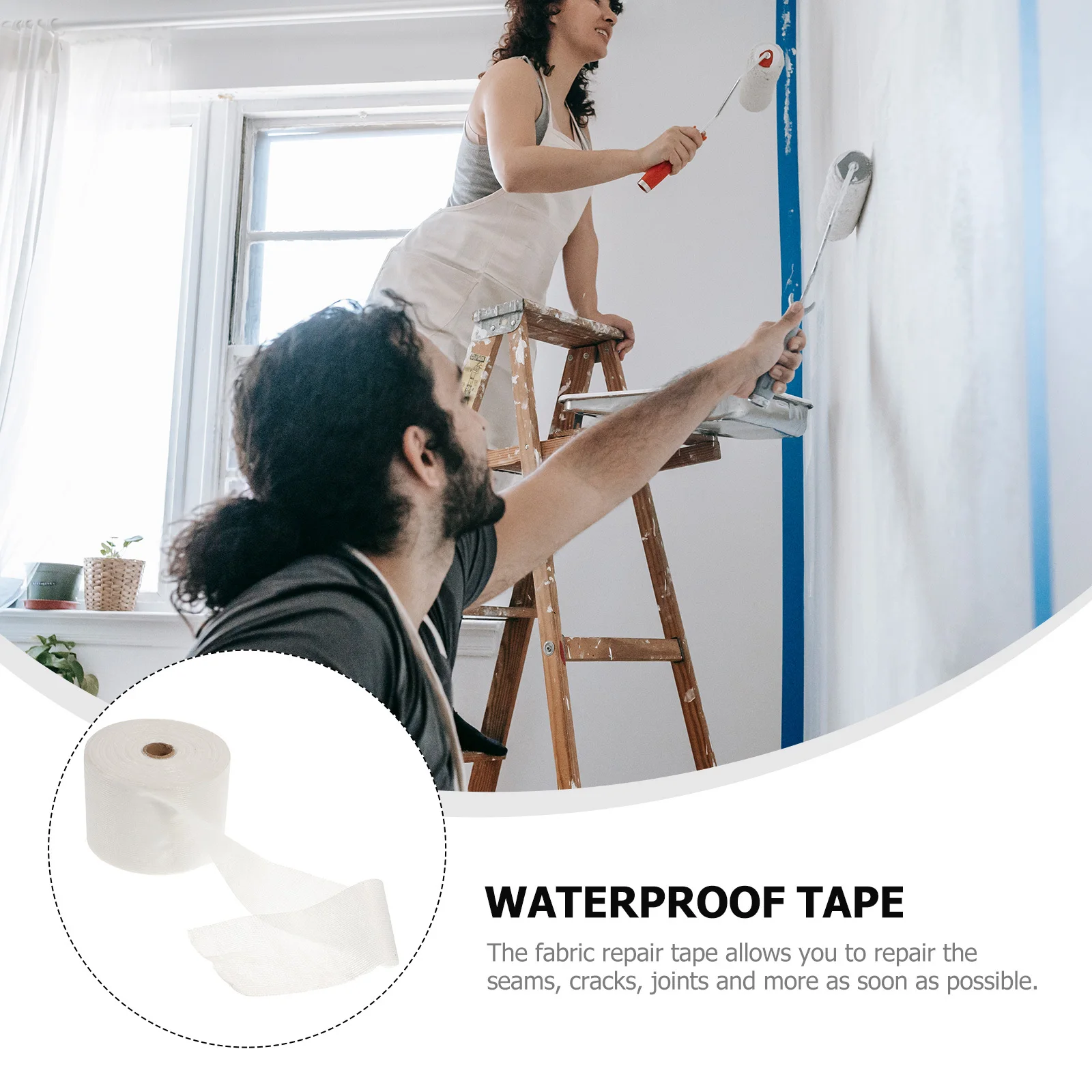 

Waterproof Roof Tape Polyester Membrane Fabric Sheet Anti Fracture Repair Tape for Drywall Shower Walls Roofing