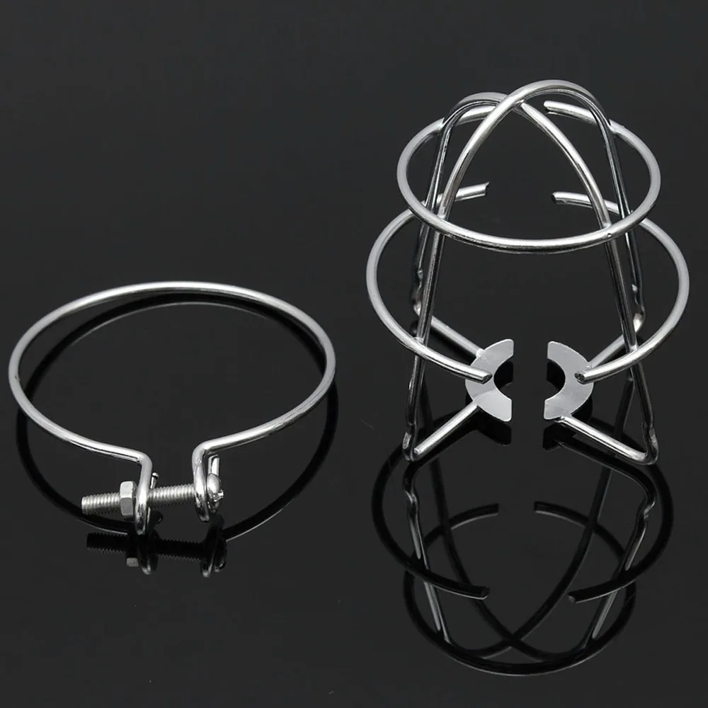 2pcs Iron Fire Sprinkler Head Guard Screw Type No-Tool Installation Sprinkler Protector Cage Fire Protection Cage Garage Use