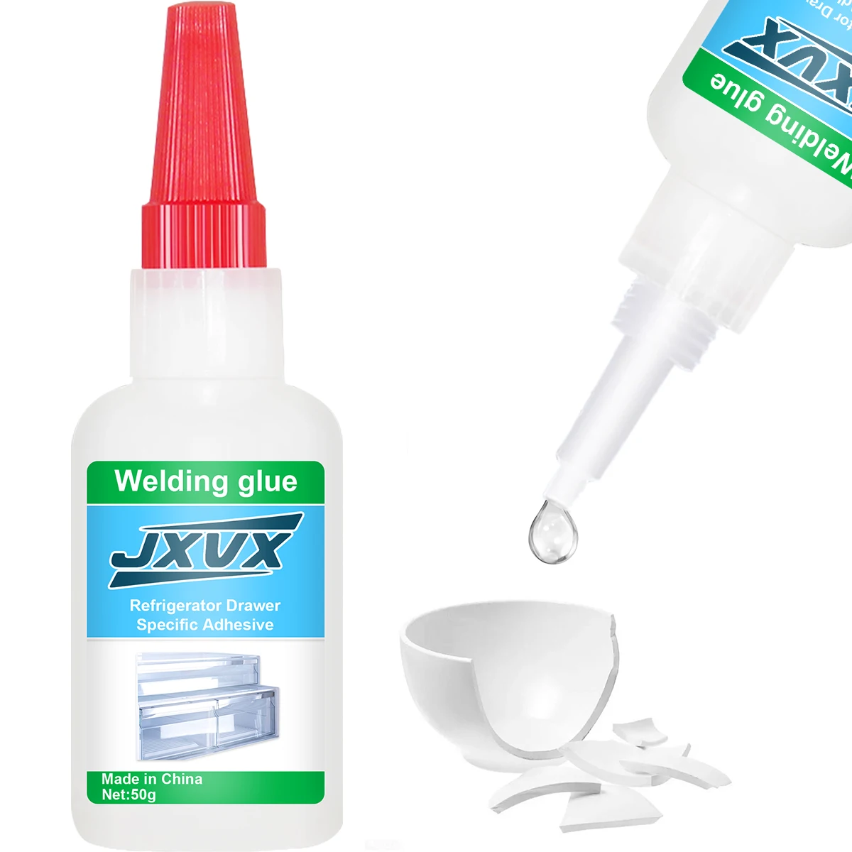 Colla trasparente per riparazioni, Adesivo cianoacrilato istantaneo ad aggancio rapido Pelle Gomma Legno Metallo Ideale per piccole spazi Colla liquida sottile, Asciugatura rapida