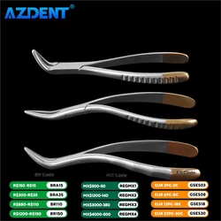 AZDENT Kleszcze do ekstrakcji korzeni zębów dentystycznych Szczypce do fragmentów korzeni Instrument Stomatologia Zakrzywione Uniwersalne narzędzie do żuchwy płaskiej