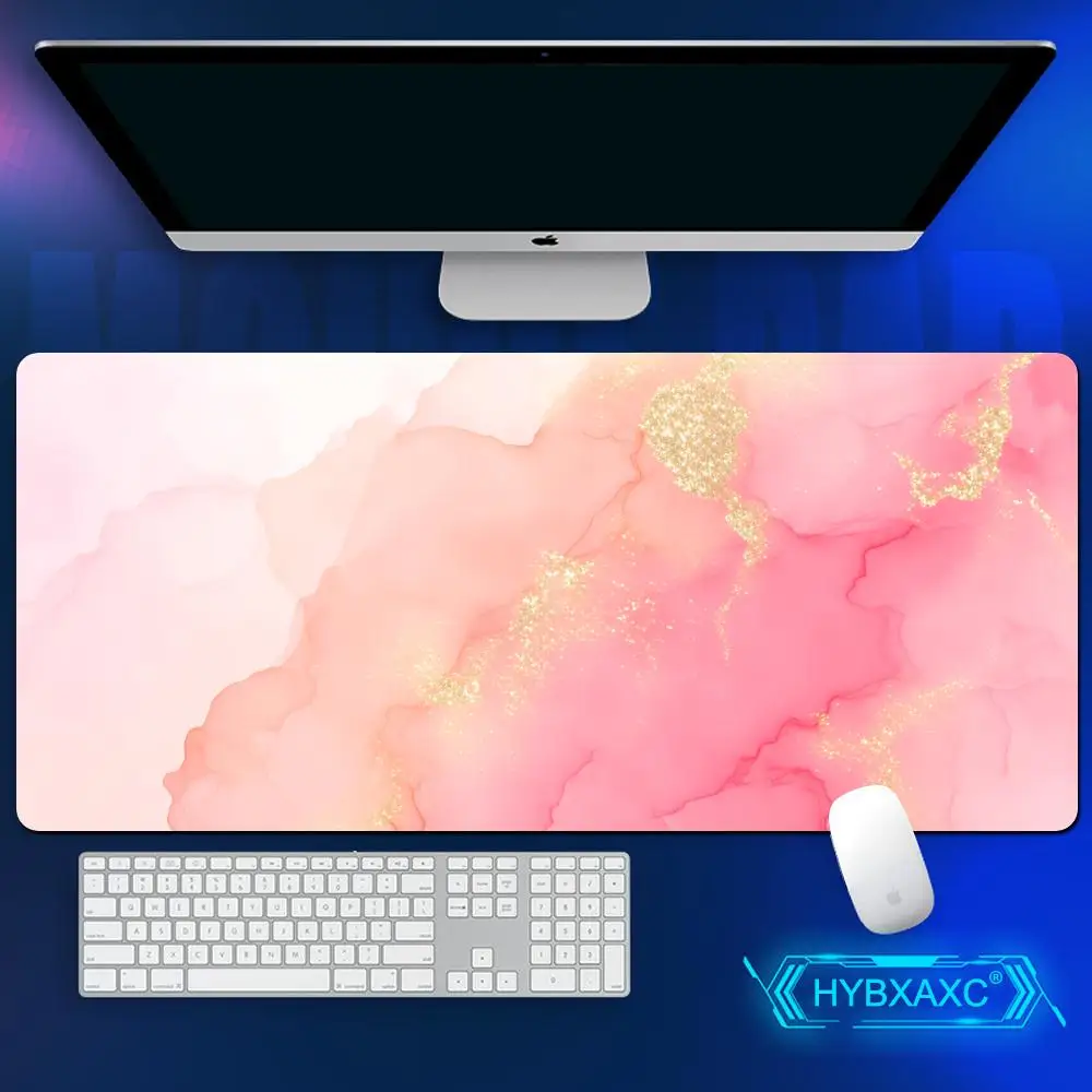 

HYBXAXC Cute Mouse Pad Marble Mousepad Company Keyboard Mat Mause Gamer Cabinet Desk Table Pad Working Mice Laptop Mat Deskmat