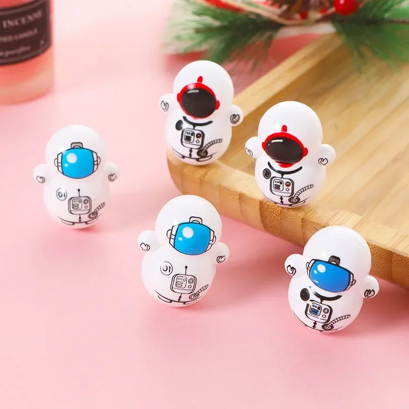 

5pc Cartoon Mini Space Man Tumbler Toys Cute Ornament Children's Small Toy Tumbler Astronaut Educational Toy Kindergarten Prize