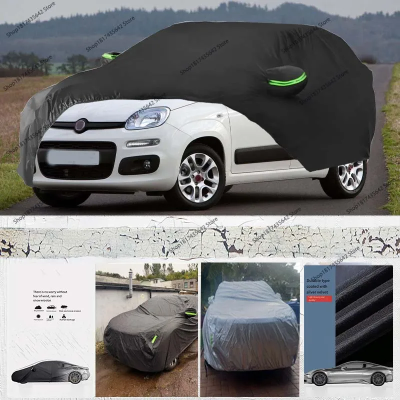 

Защитный полный автомобильный чехол для Fiat Panda 2012-2024, водонепроницаемый, ветрозащитный, уличный, с полным покрытием, солнцезащитный козырек, пылезащитный