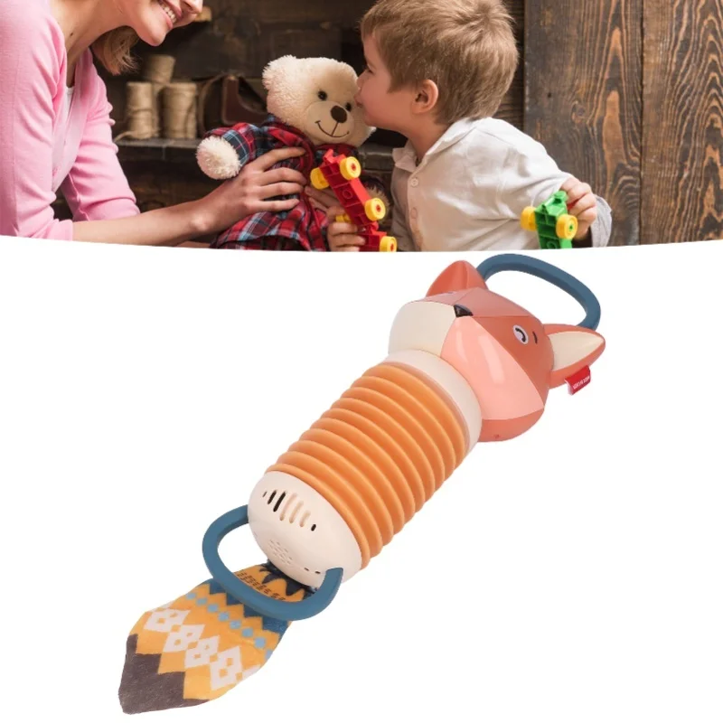 ของเล่นหีบเพลงจิ้งจอกการ์ตูน ของเล่นหีบเพลงจิ้งจอกนุ่มสำหรับเด็ก ของเล่นเสริมพัฒนาการด้านดนตรีสำหรับเด็กเล็ก เครื่องดนตรีเสริมสร้างประสาทสัมผัส