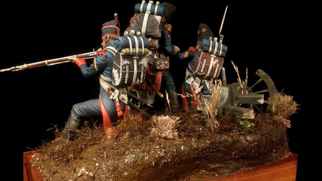 1/24 Scale Resin Figure  Model Kit Military Scene Miniature The Last Stand, Waterloo 1815 Unassembled Unpainted Free Shipping