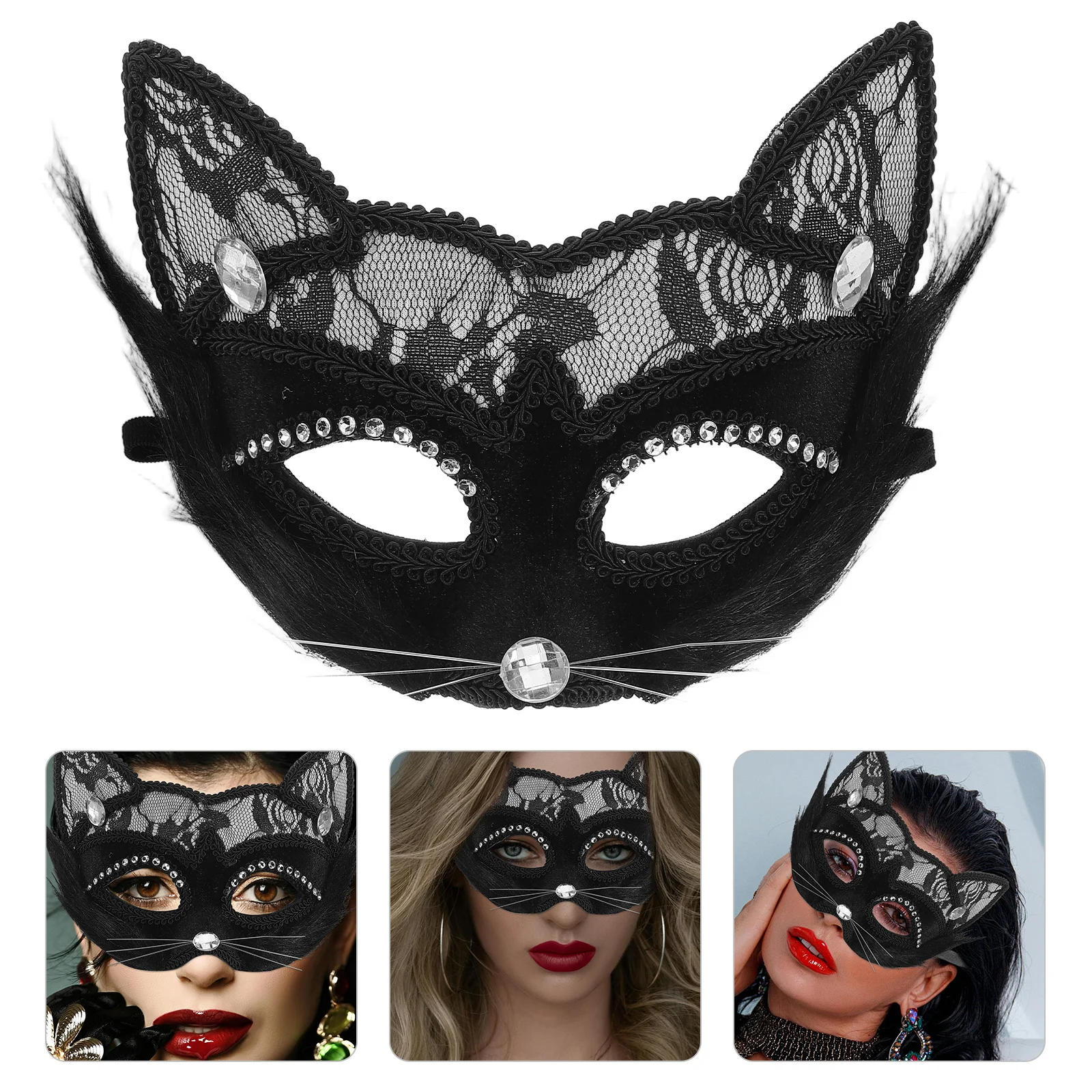 Elegant Kant Kat Masker Mannen Vrouwen Maskerade Partij Kostuum Accessoire Halloween Festival Benodigdheden Masker voor Maskerade Partij