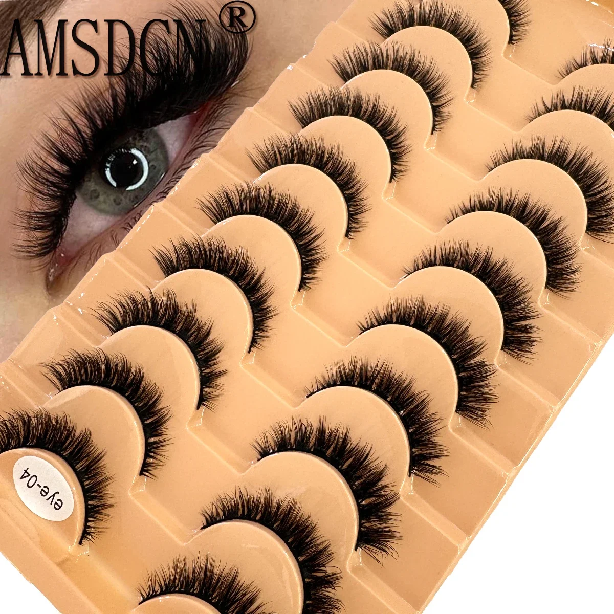 HBZGTLAD 10 Pairs 3D Mink Eyelashes Handmade False Eyelashes Natural Long Makeup Simulation Cross Messy Eye 3D Curly Eyelashes