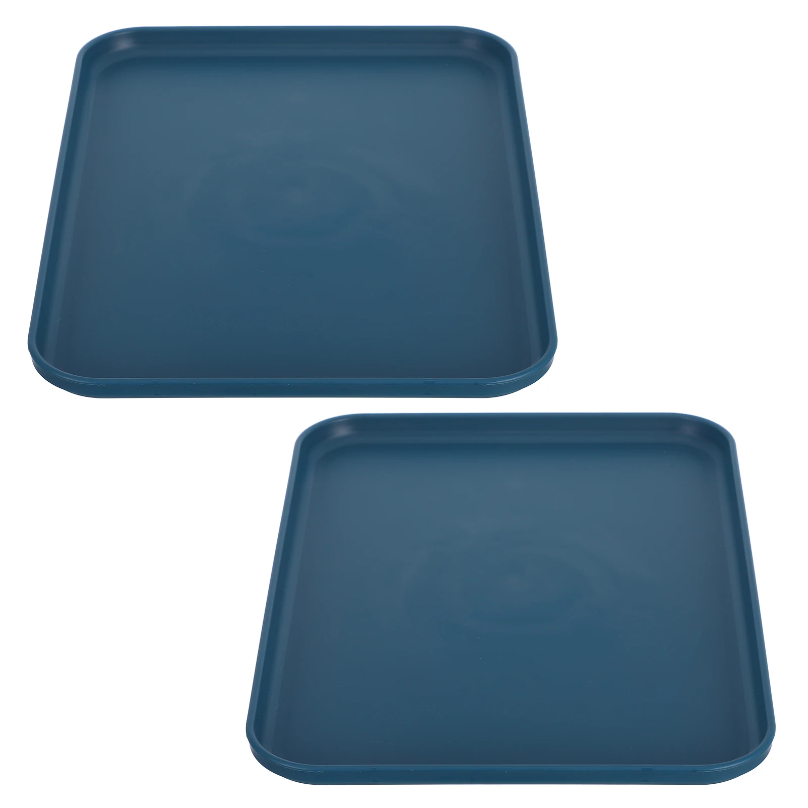 2pcs Long Rectangle Serving Tray Plastic Non Slip Food Tray For Kitchen Restaurant Dessert Snacks Platter Reusable