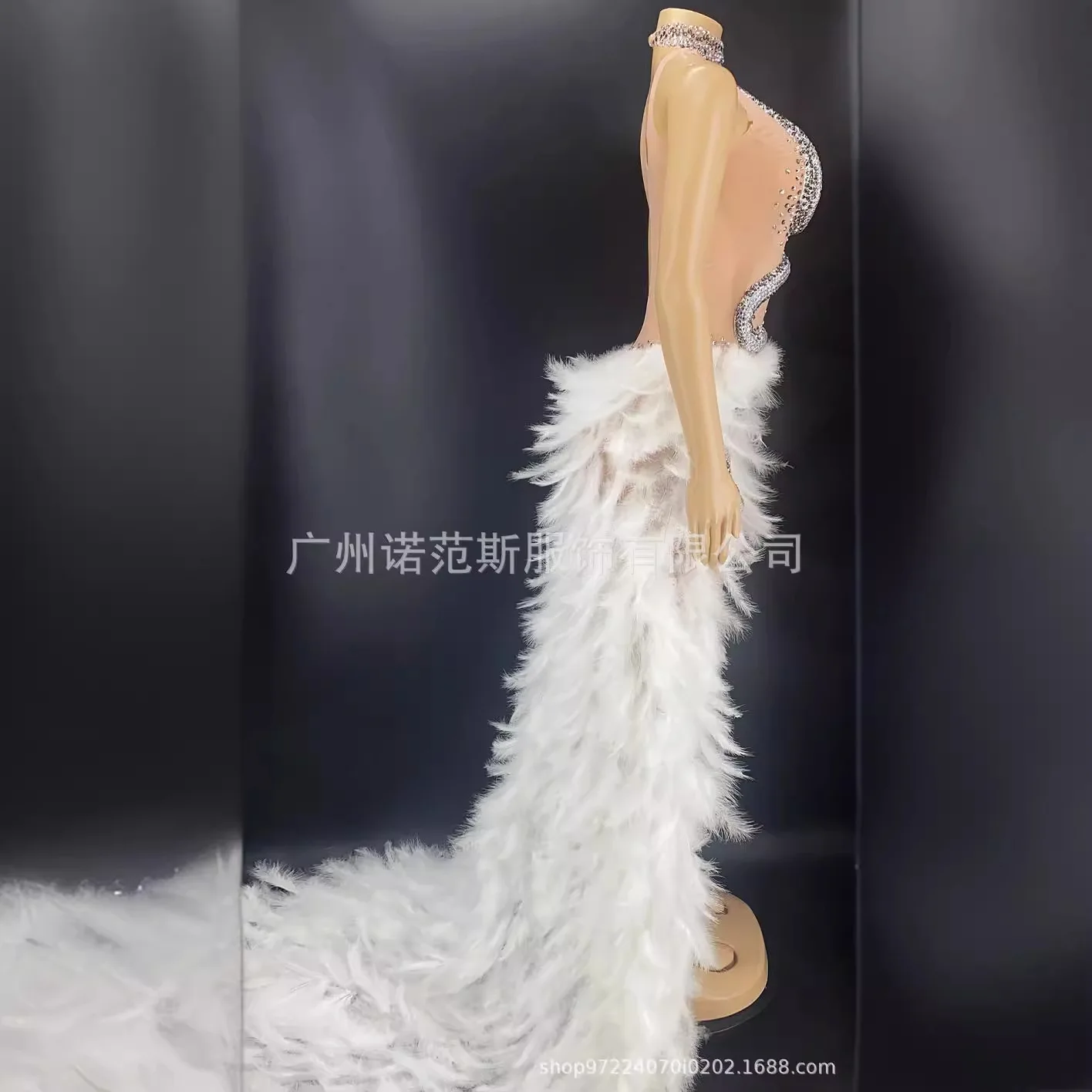 Abito da sera lungo da club e da sera senza maniche con diamanti a forma di serpente estivo - Abiti da donna sexy ed eleganti per feste e matrimoni