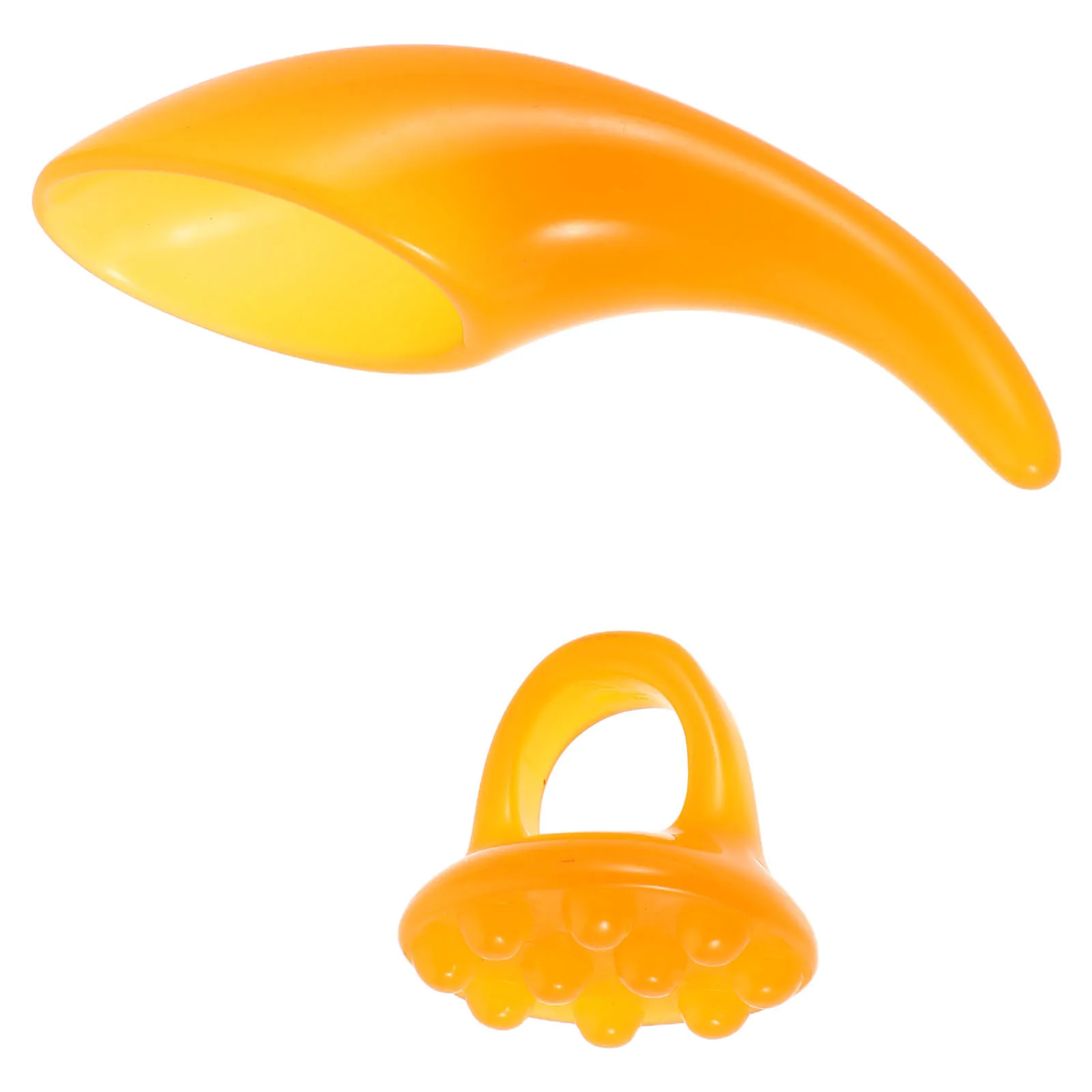 

2Pcs Facial Sculpting Tool Durable Horn Shaped Gua Sha Scraping Board Face and Neck Massage Skin Care Massager