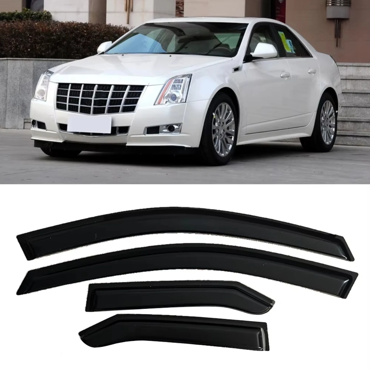 

Для Cadillac CTS SEDAN 2008 2009 2010 2011 2012 2013, ветрозащитные дефлекторы, защита от дождя, дверной козырек, вентиляционные шторы, оконный козырек