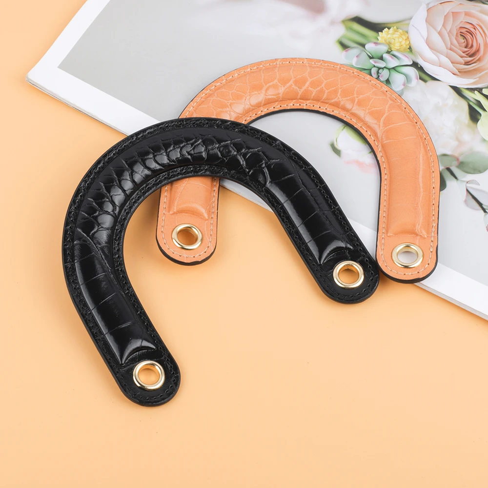 Detachable Bag Handles PU Leather Handbag Short Bag Strap Handmade Purse Handles Replacement Belt DIY Accessories