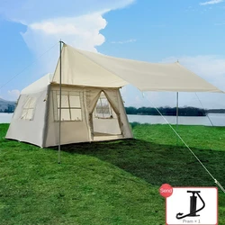 Quick Automatic Opening Inflatable Outdoor Tent, Travel Air Tent, Rainproof, One Room, Family Camping Supplies, 16.2m ², 3-5P
