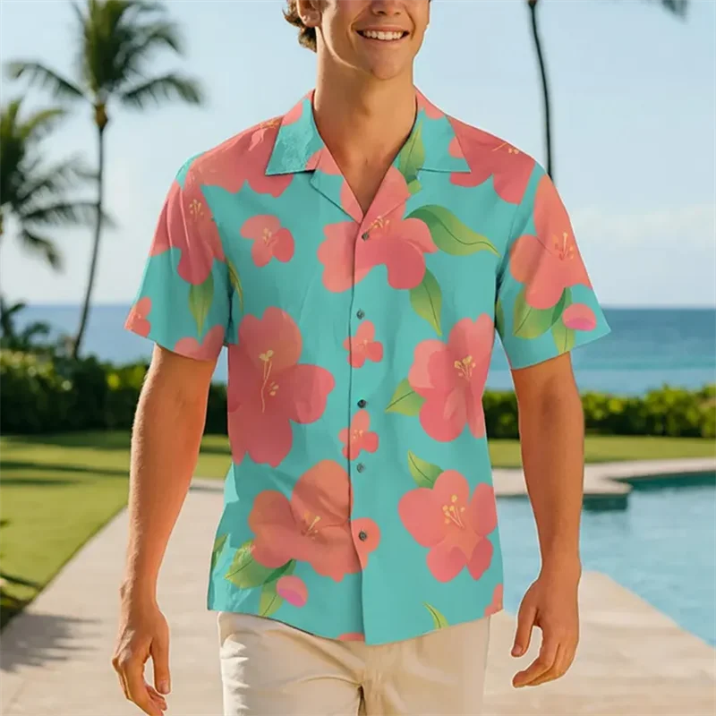 

Teal Purple Polka Dot Hawaiian Male Shirts Fuzzy Texture Print Short Sleeve Button Down Beach Tops Men's Clothing