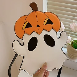 Funny Style Mobile Phone Bag Pumpkin Bag Halloween Fashion Ghost Ghost Spoof Ladies Crossbody Bag Cute Shoulder Bag