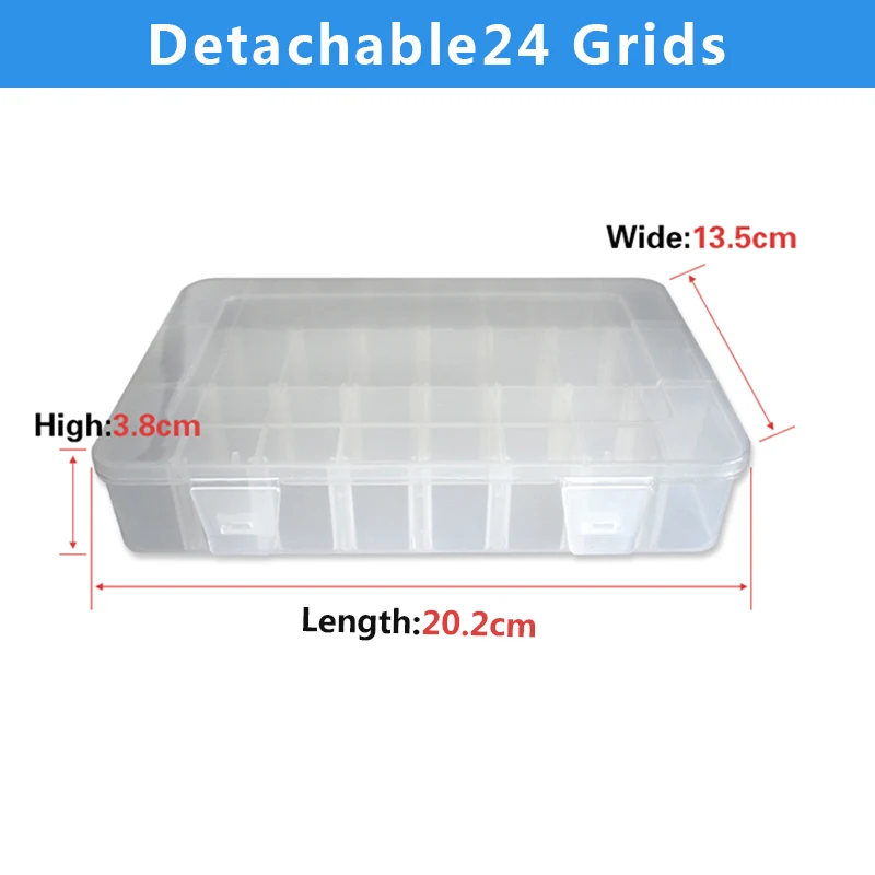 Screw Container Box Organizer Plastic Transparent Compartment Adjustable Storage Detachable Box For Jewelry Button Hardware Tool