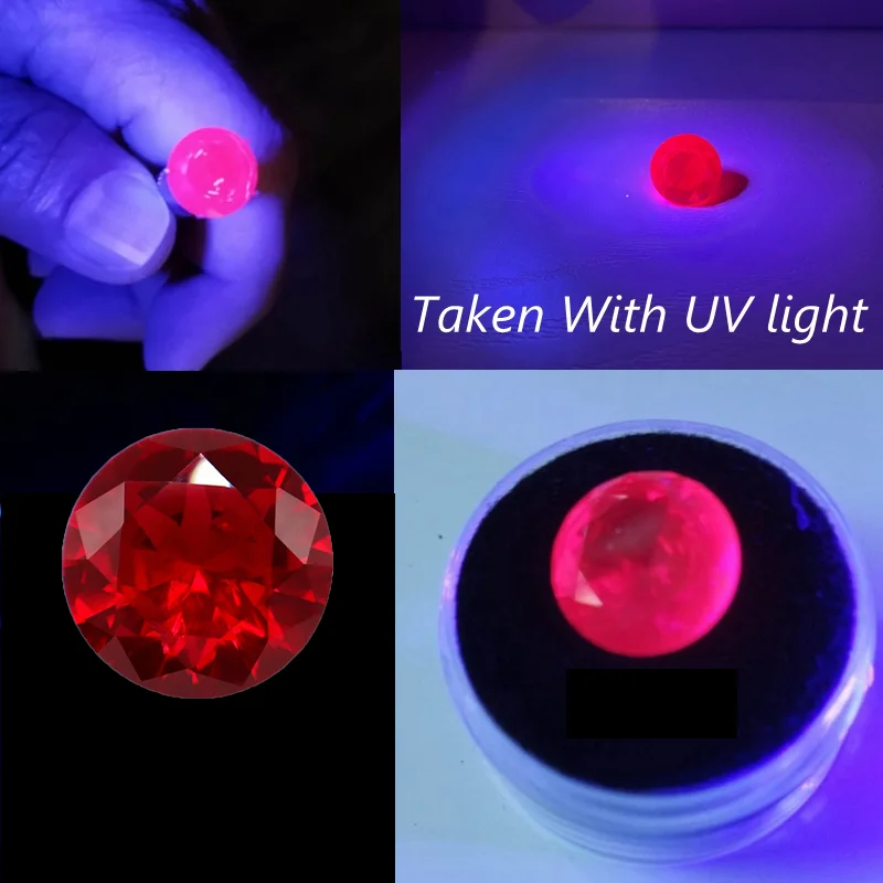 Natural Ruby Round Cut Passed UV Test VVS Loose Gemstone for Jewelry Making and Gem Collection Jewelry