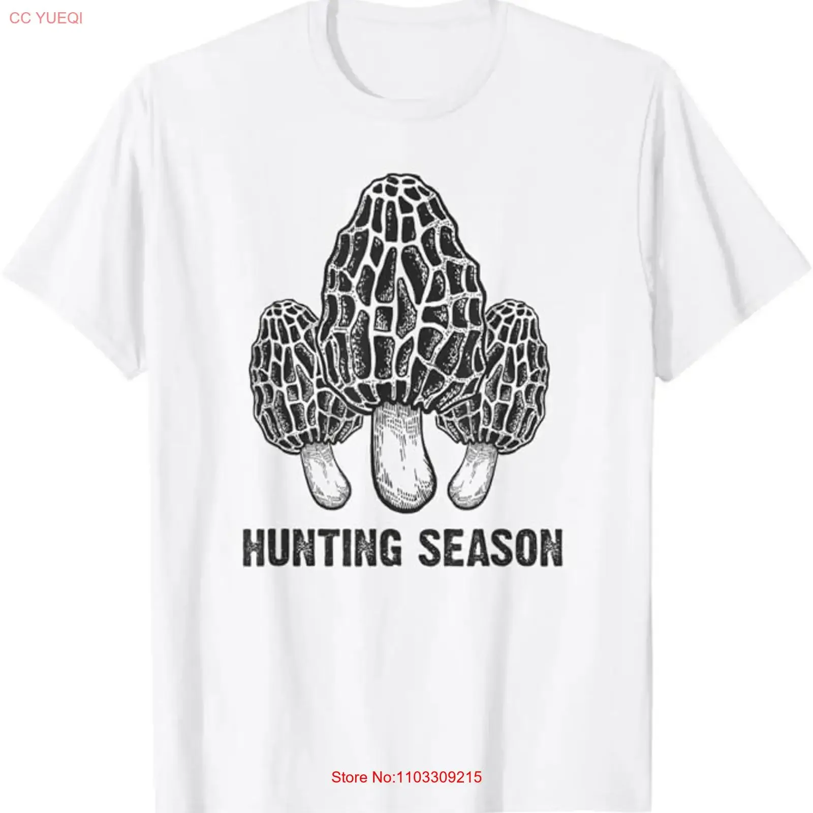 Camiseta vintage con estampado de hongos morchella para la temporada de caza de hongos, regalo divertido para forrajar morchellas, para uso diario, ligeramente informal