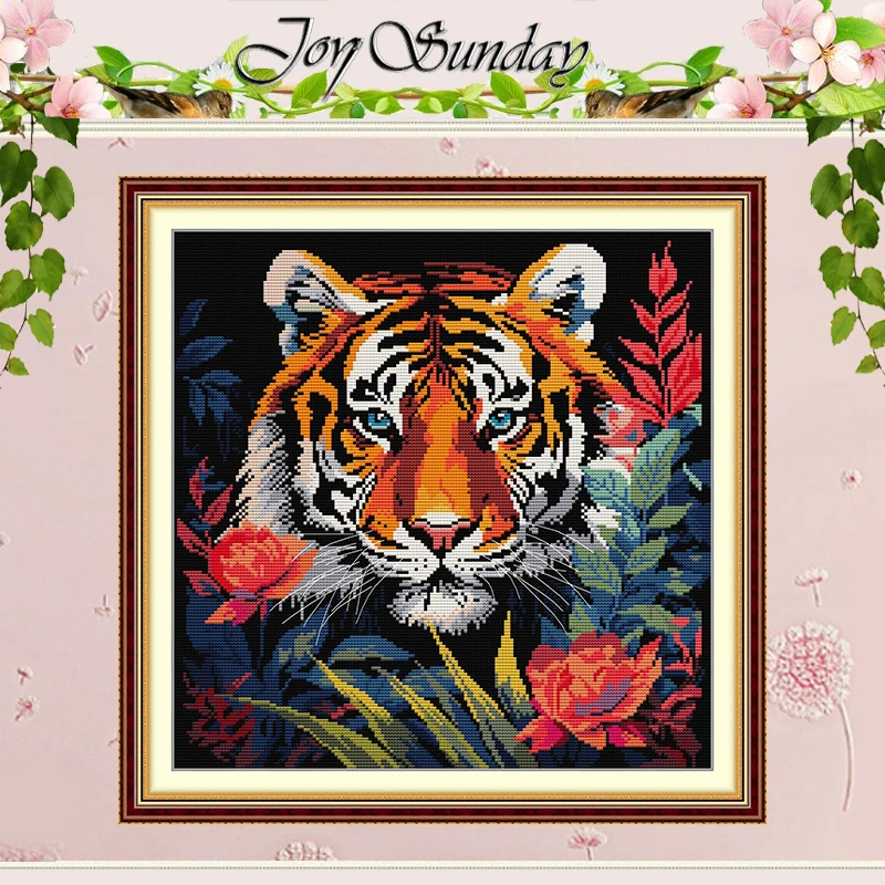 

South China Tiger Patterns Counted Cross Stitch Set 11CT 14CT 16CT Stamped DMC Cross-stitch Kit Embroidery Needlework Home Decor