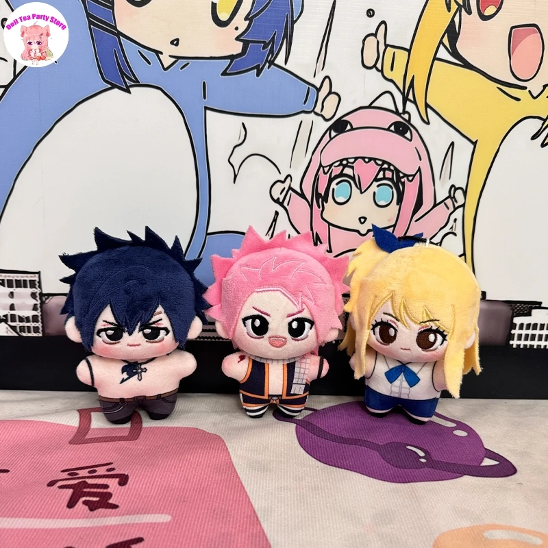 

Lucy Heartfilia Gray Fullbuster Natsu Cute Printed Nunu Body Doll Anime Pendant Keychain Toy Gift 10CM Figures Plushie Dolls