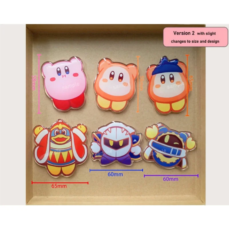 Kirby Cartoon Acrylic Phone Stand Cute Anime Character Flat Holder Portable Cellphone Support Collectible Decoration Ornament view 4