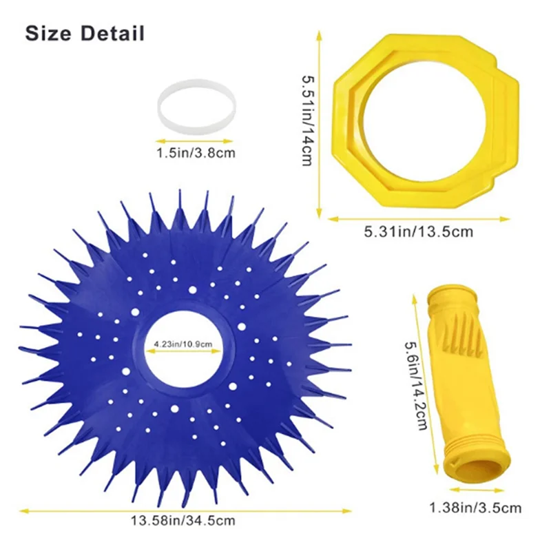 

4 Pieces Pool Cleaner Replacements for Zodiac G2,G3,G4,Ranger 1500,W70329 W69698 W70327 jasmine