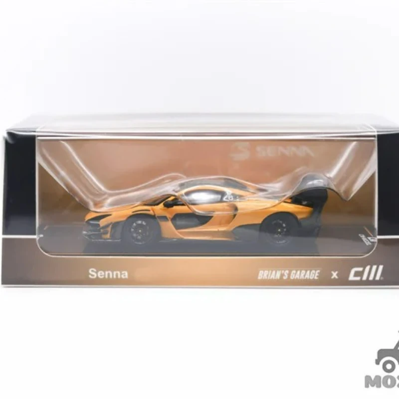 نموذج CM 1:64 SennaGTR تايوان إصدار مخصص نموذج سيارة دييكاست أصفر #5