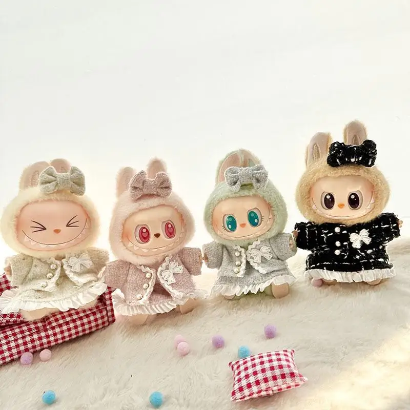 

For/clothe 17cm Labubu Clothes V1v2v3 Labubu Keychains Labubu Clothes Classic Tyle Dress Sets