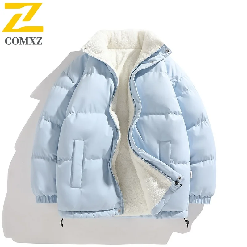 

COMXZ Men Cotton Padded Jacket High-Quality Style Ski Trip Warm Feature Snow Adventure Bread Jacket Daily Outing Winter Jacket