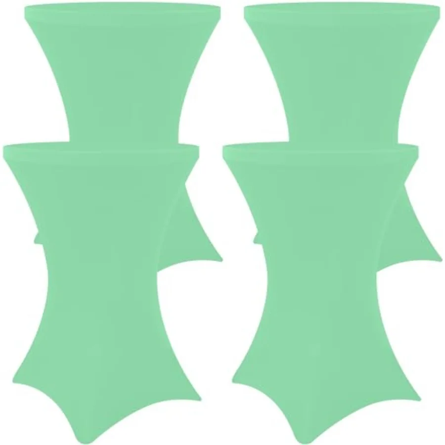 

Moosfor Spandex Cocktail Table Covers 4 Pack, Elastic Fitted Stretch Table Cloth, Round High Top Tablecloths for Bar, Party, Pu