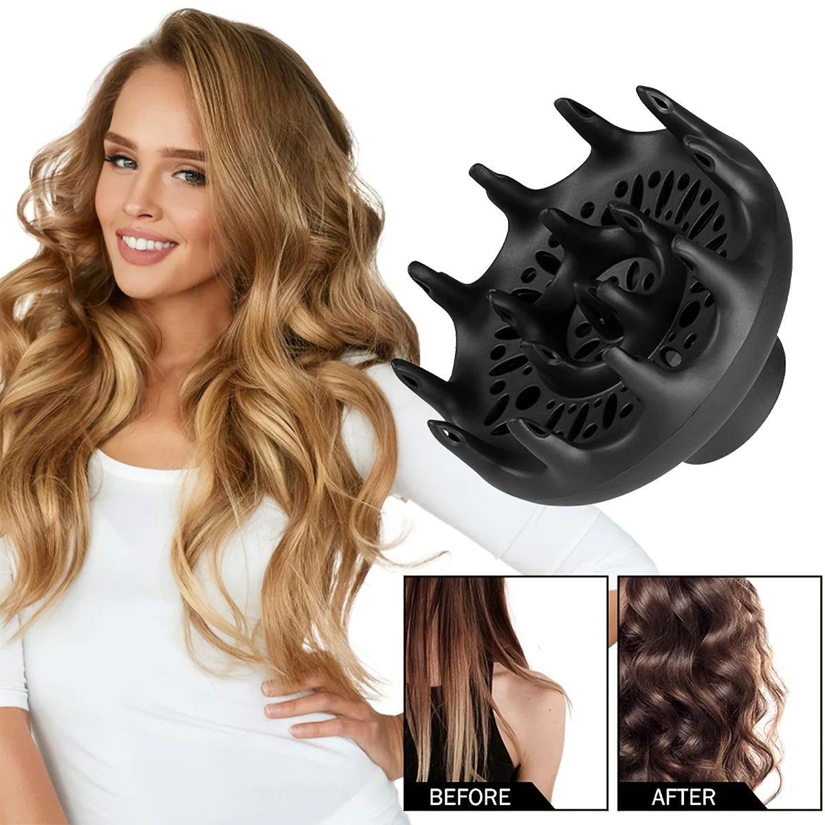 Universal Hair Diffuser Attachment Nylon Hair Diffuser Attachment Portable Electric Hair Dryer Wind Diffuser Home Accessories