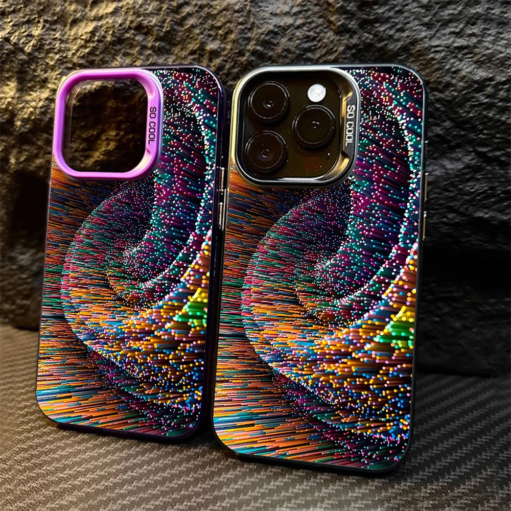 Creative Chroma Print Phone Case For Samsung Galaxy S25 S24 Ultra S23 S22 S21 S20 Ultra Plus FE A25 A35 A55 5G Silver Hard Cover