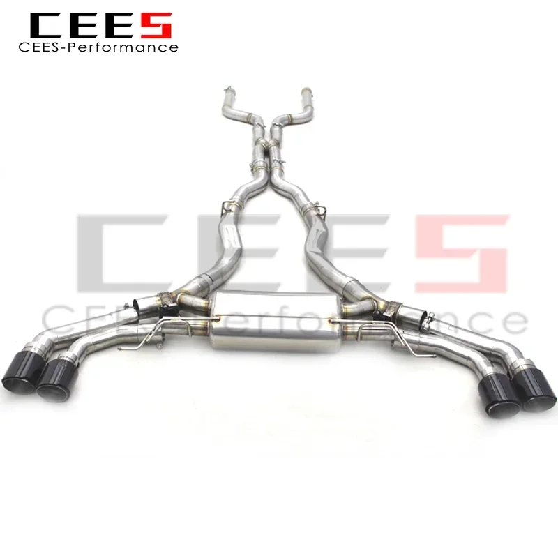 CEES Exhaust Pipe Muffler for BMW X5M/X6M 4.4TT 2010-2023 SS304 Stainless Steel Tuning Car Escape Exhaust System Assembly