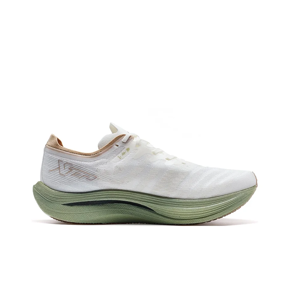 XTEP 160X 5.0 Support Abrasion Resistant Low top Running Shoes Men's Sail White/Stone Moss Green 977119110114/