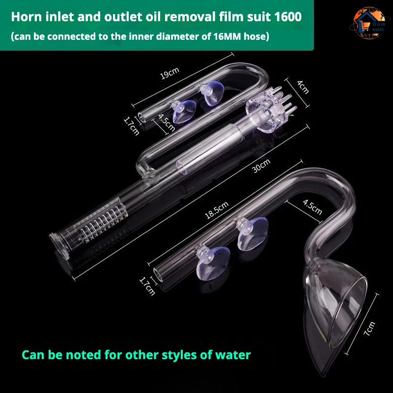Aquarium Glass Inflow Outflow Lily Pipe 12/16mm 16/22mm Tube Fish Tank Aquatic Water Plant Canister Filter Suction Cup Hose Set